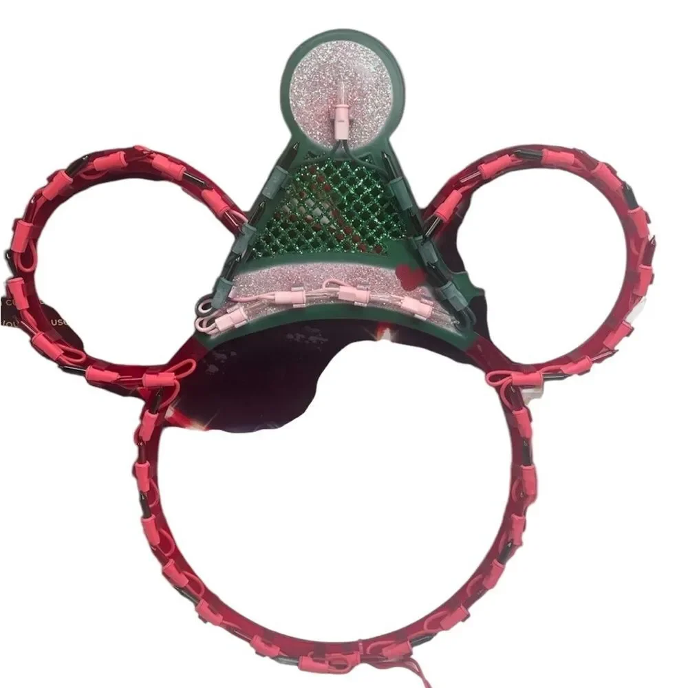 Rare Green/Red Lighted Mickey Mouse Disney Light Up Christmas Window Decor 2009